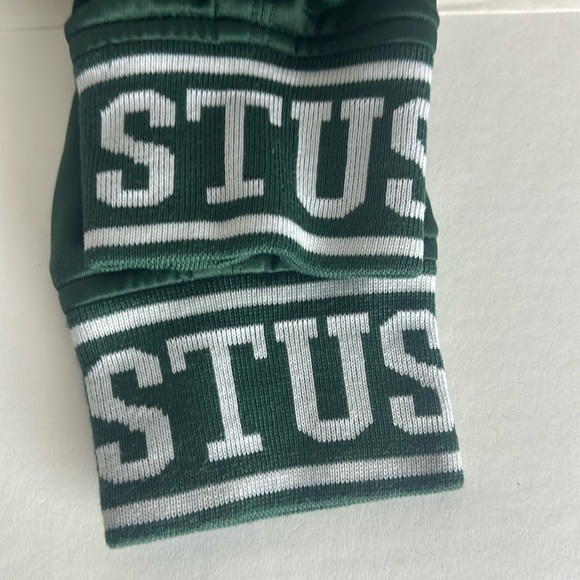 Vintage Stussy 1990s Skull Crown Green Baseball style Jacket Mens size XL - Picture 4 of 12